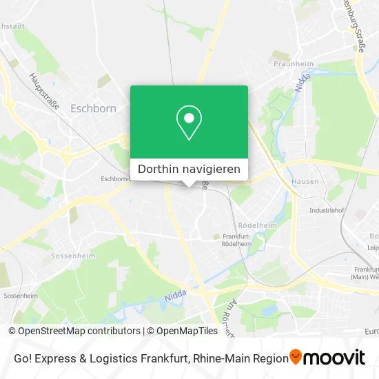 Go! Express & Logistics Frankfurt Karte