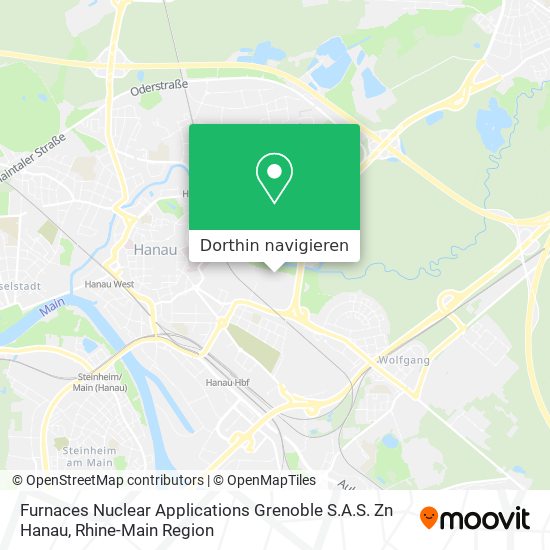 Furnaces Nuclear Applications Grenoble S.A.S. Zn Hanau Karte