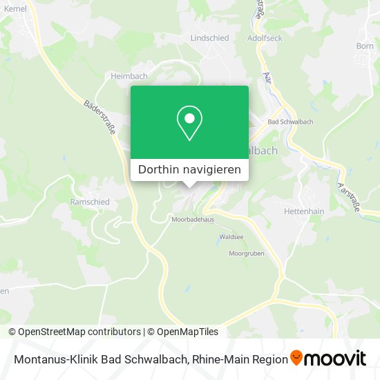 Montanus-Klinik Bad Schwalbach Karte