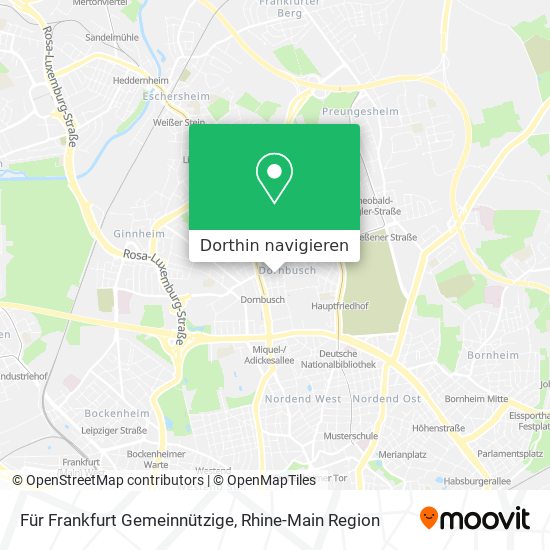 Für Frankfurt Gemeinnützige Karte