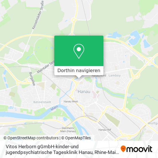 Vitos Herborn gGmbH-kinder-und jugendpsychiatrische Tagesklinik Hanau Karte