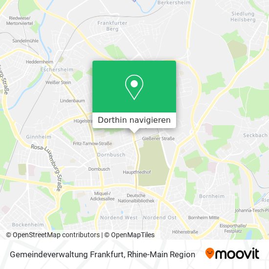 Gemeindeverwaltung Frankfurt Karte