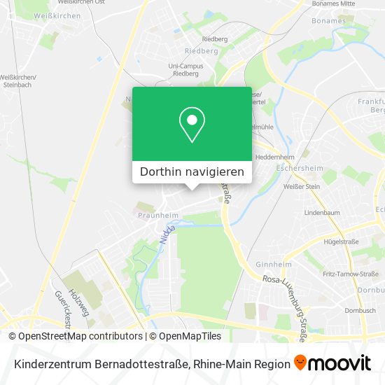 Kinderzentrum Bernadottestraße Karte