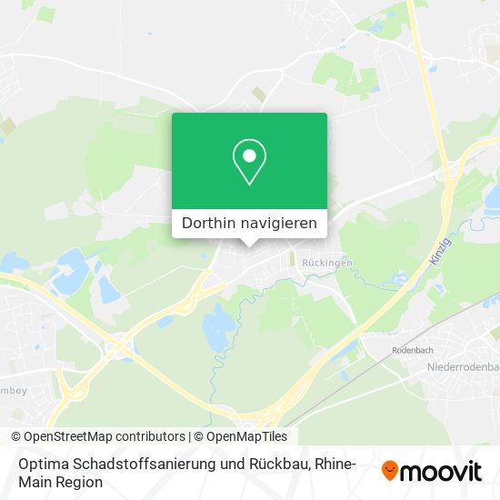 Optima Schadstoffsanierung und Rückbau Karte