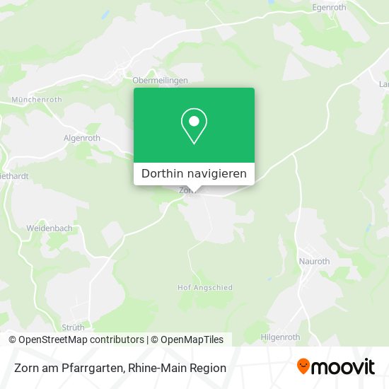 Zorn am Pfarrgarten Karte