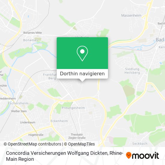 Concordia Versicherungen Wolfgang Dickten Karte