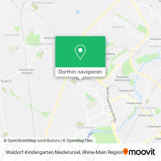Waldorf-Kindergarten Niederursel Karte