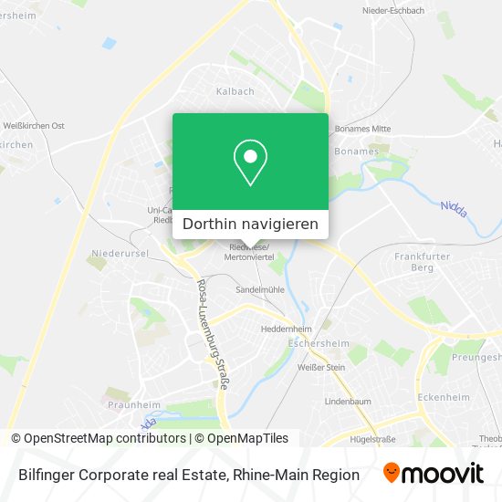 Bilfinger Corporate real Estate Karte