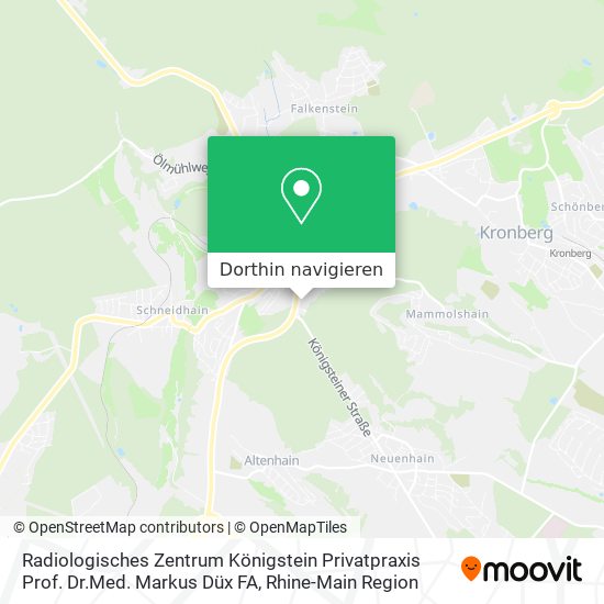 Radiologisches Zentrum Königstein Privatpraxis Prof. Dr.Med. Markus Düx FA Karte