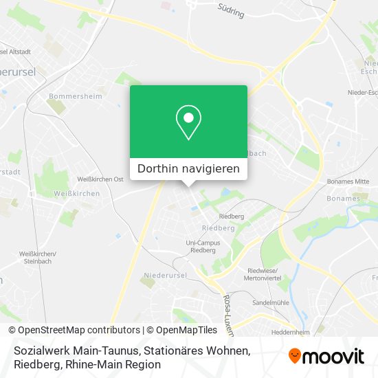 Sozialwerk Main-Taunus, Stationäres Wohnen, Riedberg Karte