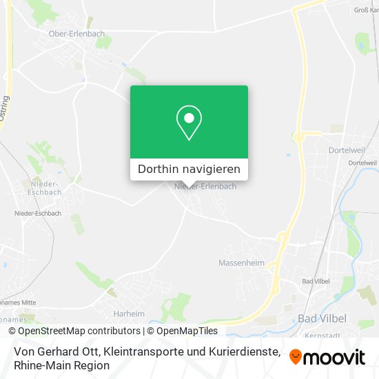Von Gerhard Ott, Kleintransporte und Kurierdienste Karte