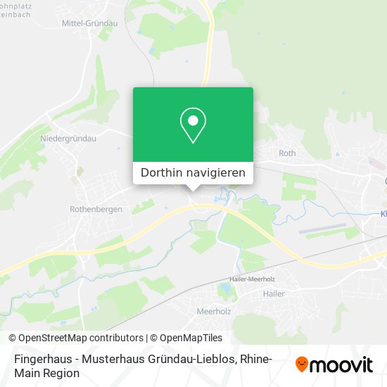 Fingerhaus - Musterhaus Gründau-Lieblos Karte