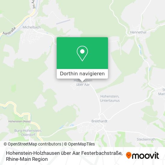 Hohenstein-Holzhausen über Aar Festerbachstraße Karte