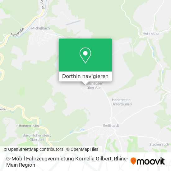 G-Mobil Fahrzeugvermietung Kornelia Gilbert Karte