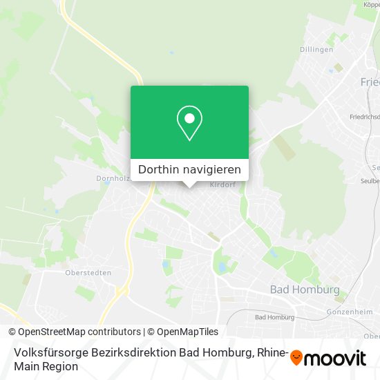 Volksfürsorge Bezirksdirektion Bad Homburg Karte