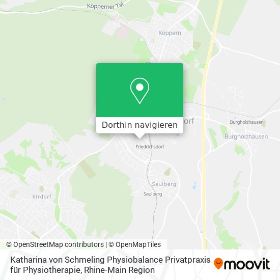 Katharina von Schmeling Physiobalance Privatpraxis für Physiotherapie Karte