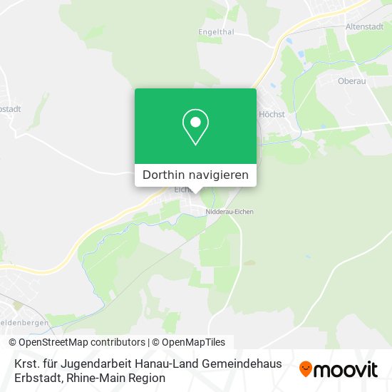 Krst. für Jugendarbeit Hanau-Land Gemeindehaus Erbstadt Karte