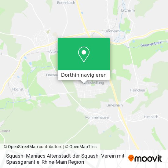 Squash- Maniacs Altenstadt-der Squash- Verein mit Spassgarantie Karte