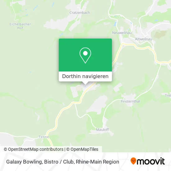 Galaxy Bowling, Bistro / Club Karte