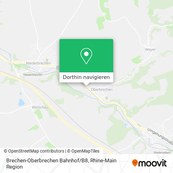 Brechen-Oberbrechen Bahnhof/B8 Karte