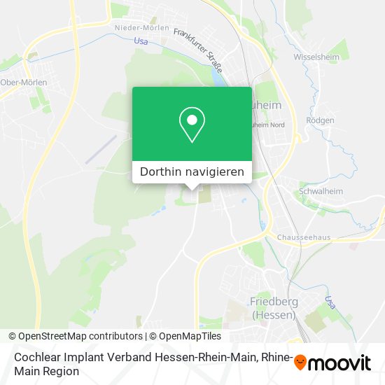 Cochlear Implant Verband Hessen-Rhein-Main Karte