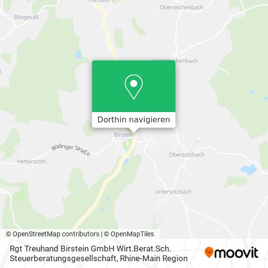 Rgt Treuhand Birstein GmbH Wirt.Berat.Sch. Steuerberatungsgesellschaft Karte