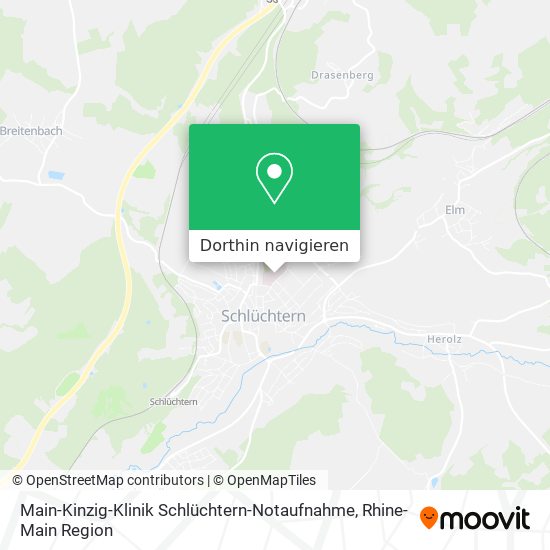 Main-Kinzig-Klinik Schlüchtern-Notaufnahme Karte