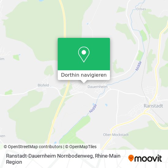 Ranstadt-Dauernheim Nornbodenweg Karte