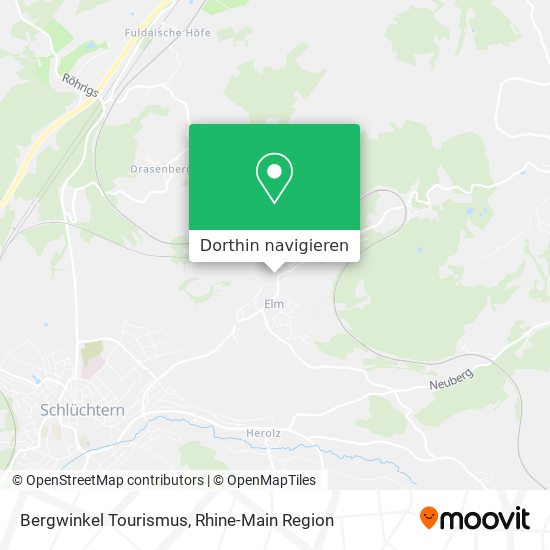 Bergwinkel Tourismus Karte