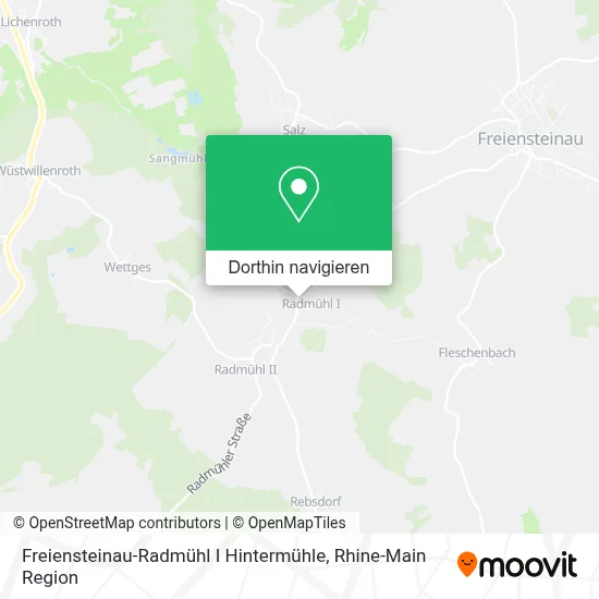 Freiensteinau-Radmühl I Hintermühle Karte