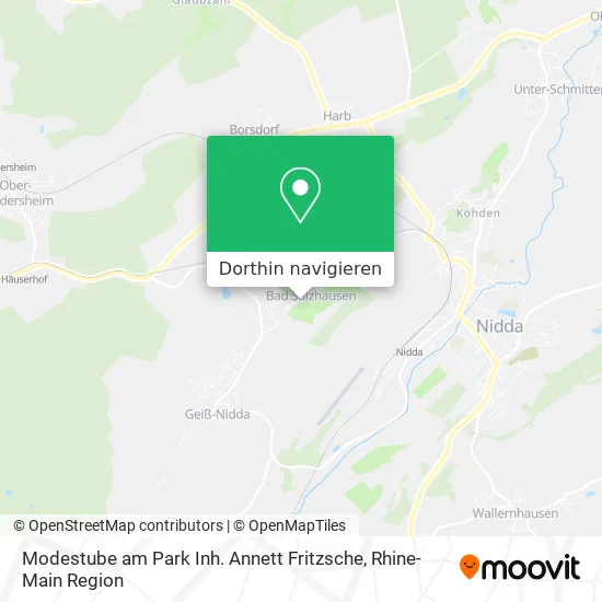 Modestube am Park Inh. Annett Fritzsche Karte