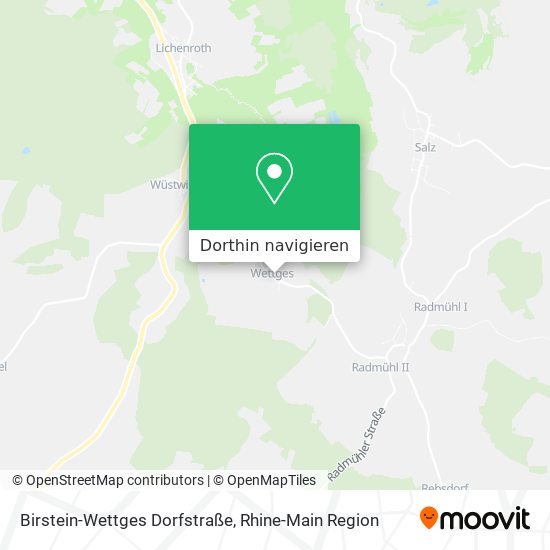 Birstein-Wettges Dorfstraße Karte