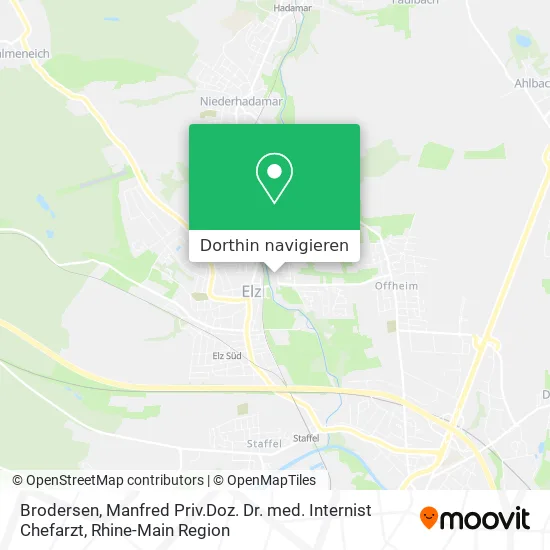 Brodersen, Manfred Priv.Doz. Dr. med. Internist Chefarzt Karte