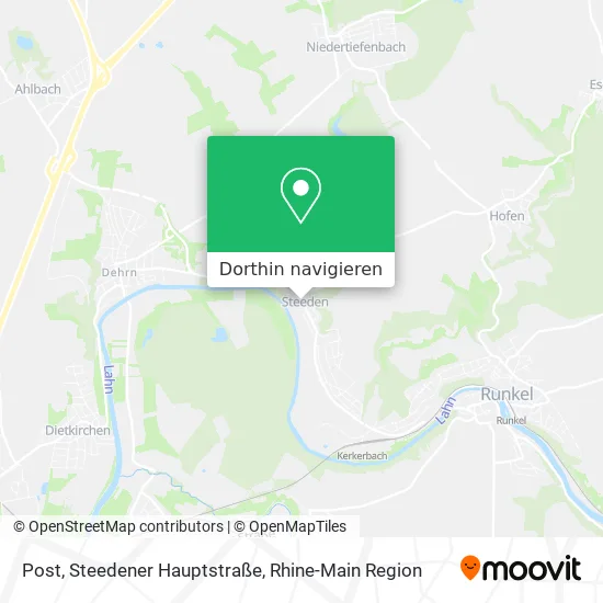 Post, Steedener Hauptstraße Karte