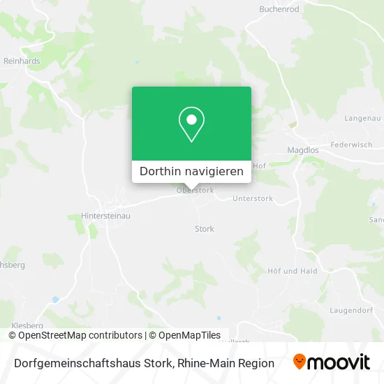 Dorfgemeinschaftshaus Stork Karte