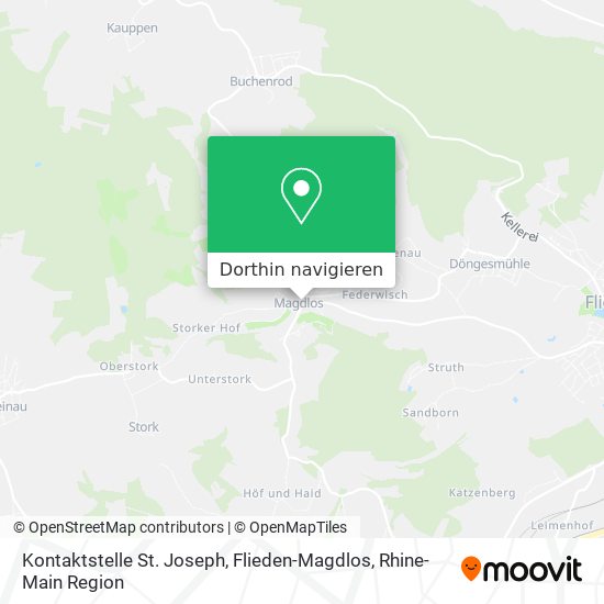 Kontaktstelle St. Joseph, Flieden-Magdlos Karte