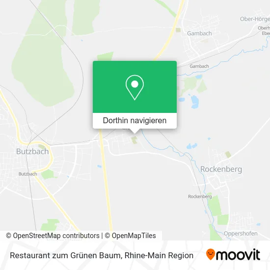 Restaurant zum Grünen Baum Karte