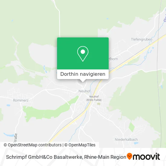 Schrimpf GmbH&Co Basaltwerke Karte