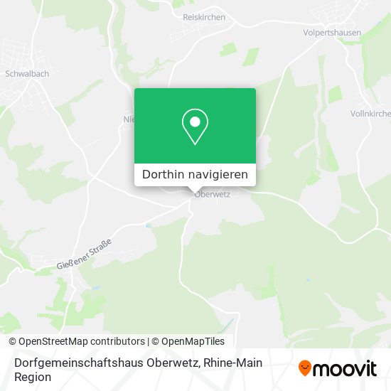 Dorfgemeinschaftshaus Oberwetz Karte