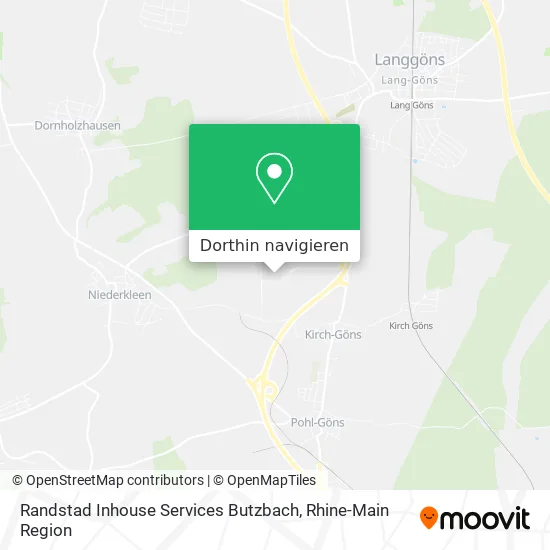 Randstad Inhouse Services Butzbach Karte