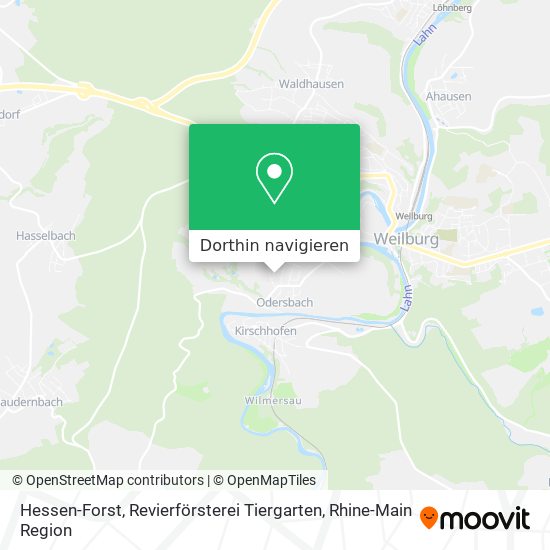 Hessen-Forst, Revierförsterei Tiergarten Karte