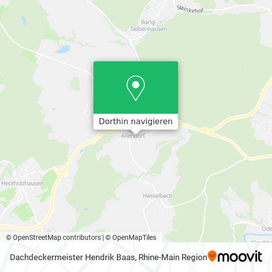 Dachdeckermeister Hendrik Baas Karte