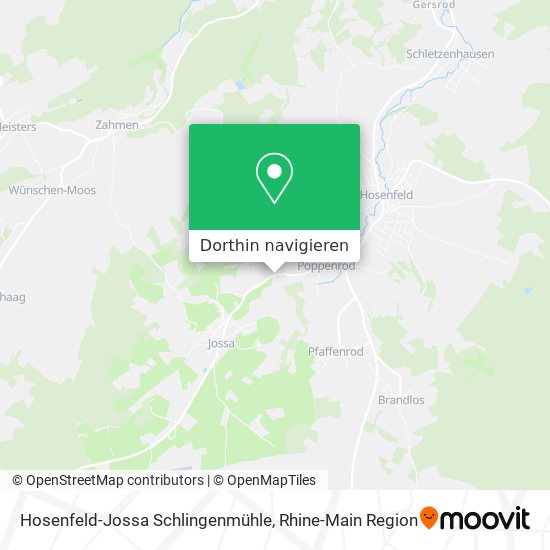 Hosenfeld-Jossa Schlingenmühle Karte