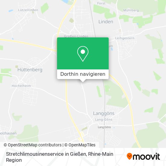Stretchlimousinenservice in Gießen Karte