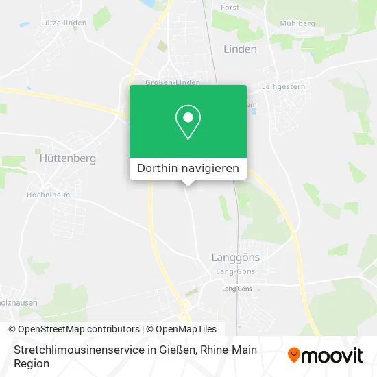 Stretchlimousinenservice in Gießen Karte