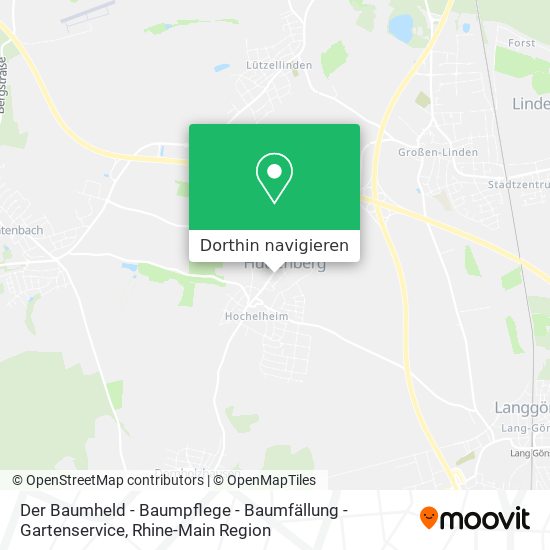 Der Baumheld - Baumpflege - Baumfällung - Gartenservice Karte