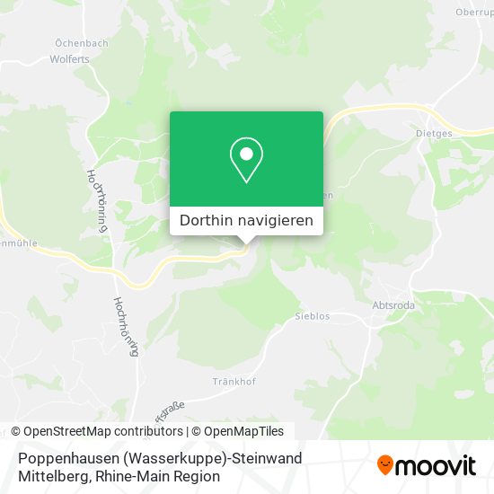Poppenhausen (Wasserkuppe)-Steinwand Mittelberg Karte