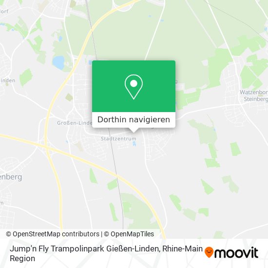 Jump'n Fly Trampolinpark Gießen-Linden Karte