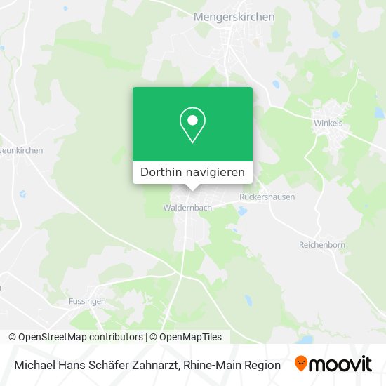 Michael Hans Schäfer Zahnarzt Karte
