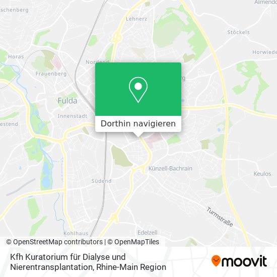 Kfh Kuratorium für Dialyse und Nierentransplantation Karte